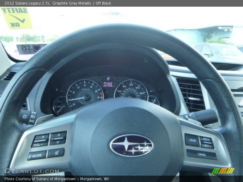 Graphite Gray Metallic / Off Black 2012 Subaru Legacy 2.5i
