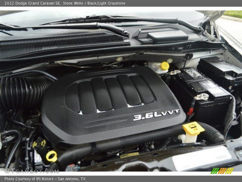 Stone White / Black/Light Graystone 2012 Dodge Grand Caravan SE