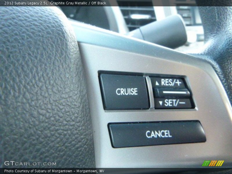 Graphite Gray Metallic / Off Black 2012 Subaru Legacy 2.5i