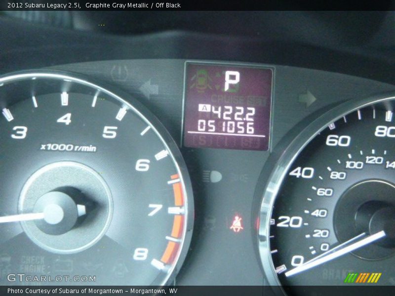Graphite Gray Metallic / Off Black 2012 Subaru Legacy 2.5i