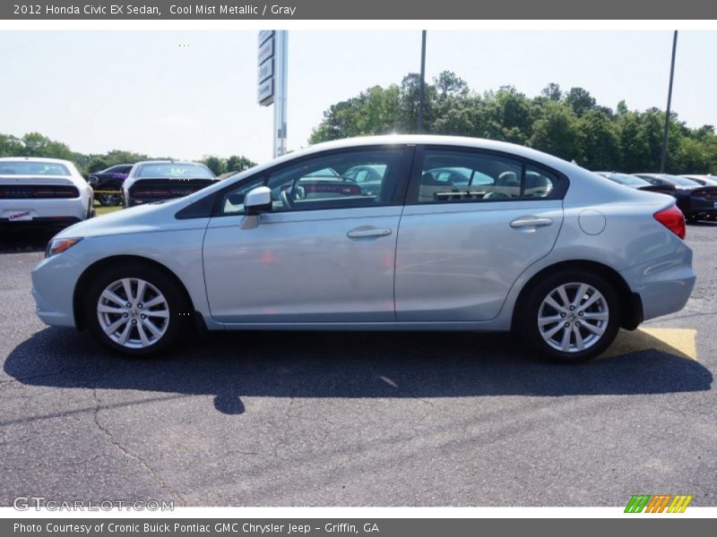 Cool Mist Metallic / Gray 2012 Honda Civic EX Sedan