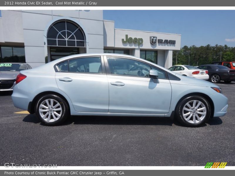 Cool Mist Metallic / Gray 2012 Honda Civic EX Sedan