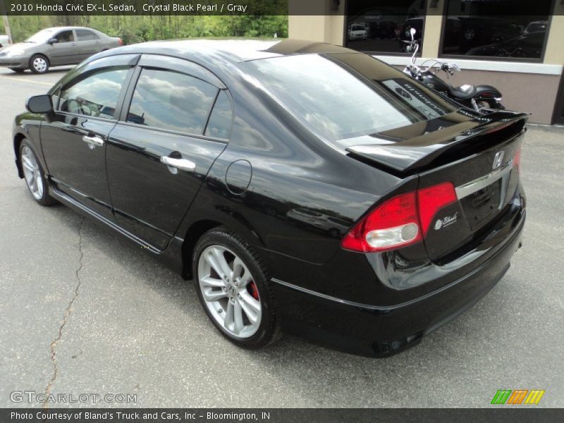 Crystal Black Pearl / Gray 2010 Honda Civic EX-L Sedan