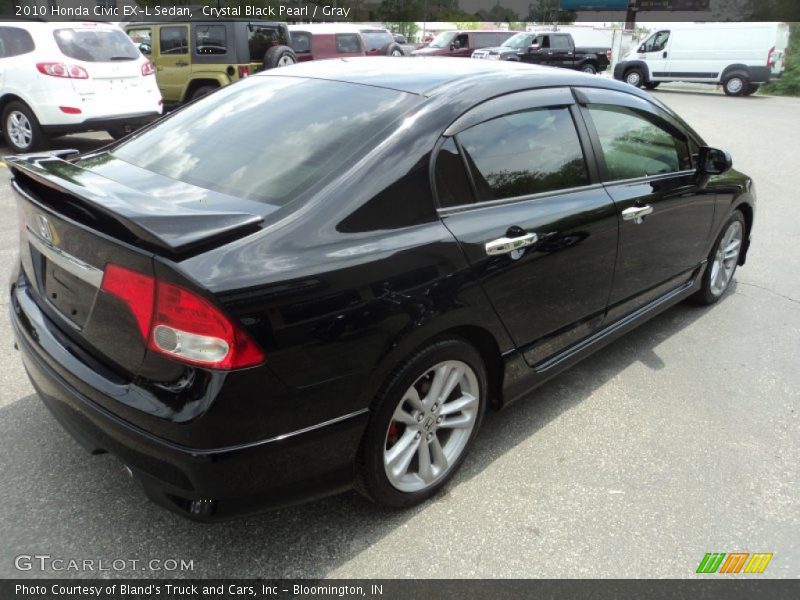 Crystal Black Pearl / Gray 2010 Honda Civic EX-L Sedan