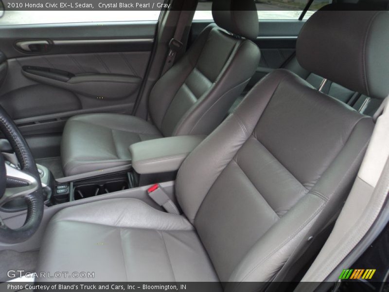 Crystal Black Pearl / Gray 2010 Honda Civic EX-L Sedan