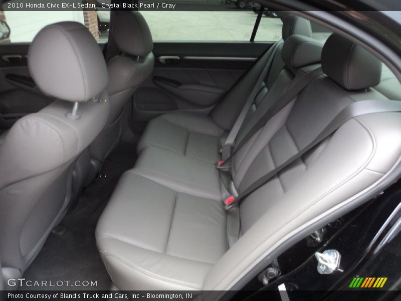 Crystal Black Pearl / Gray 2010 Honda Civic EX-L Sedan