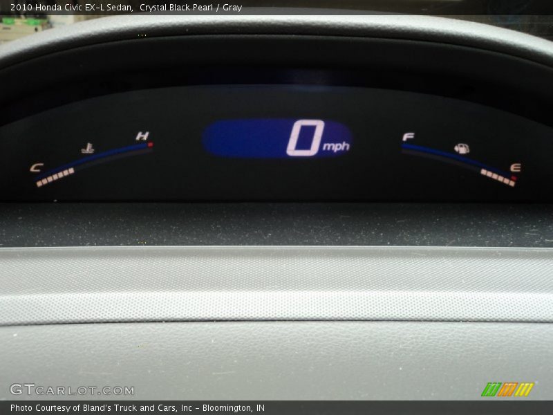 Crystal Black Pearl / Gray 2010 Honda Civic EX-L Sedan