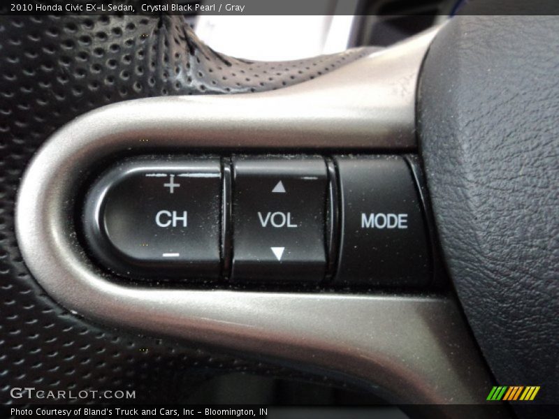 Crystal Black Pearl / Gray 2010 Honda Civic EX-L Sedan