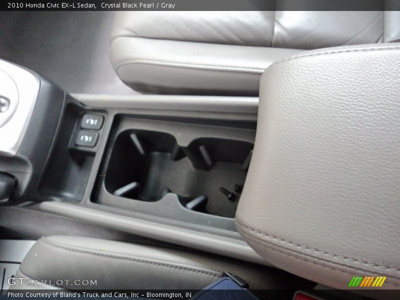 Crystal Black Pearl / Gray 2010 Honda Civic EX-L Sedan