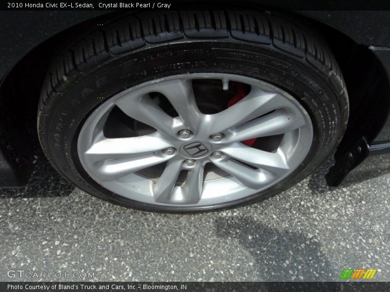 Crystal Black Pearl / Gray 2010 Honda Civic EX-L Sedan