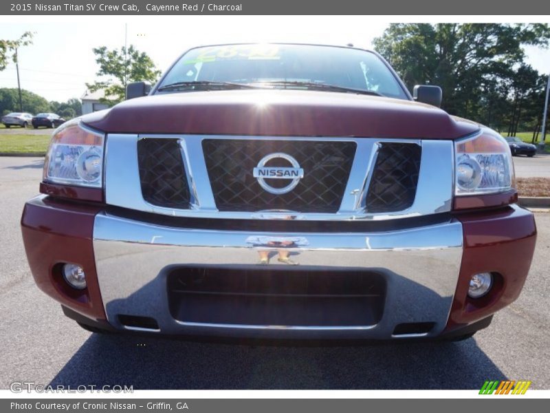 Cayenne Red / Charcoal 2015 Nissan Titan SV Crew Cab