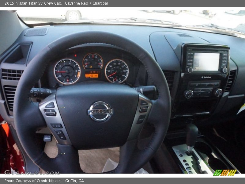 Cayenne Red / Charcoal 2015 Nissan Titan SV Crew Cab