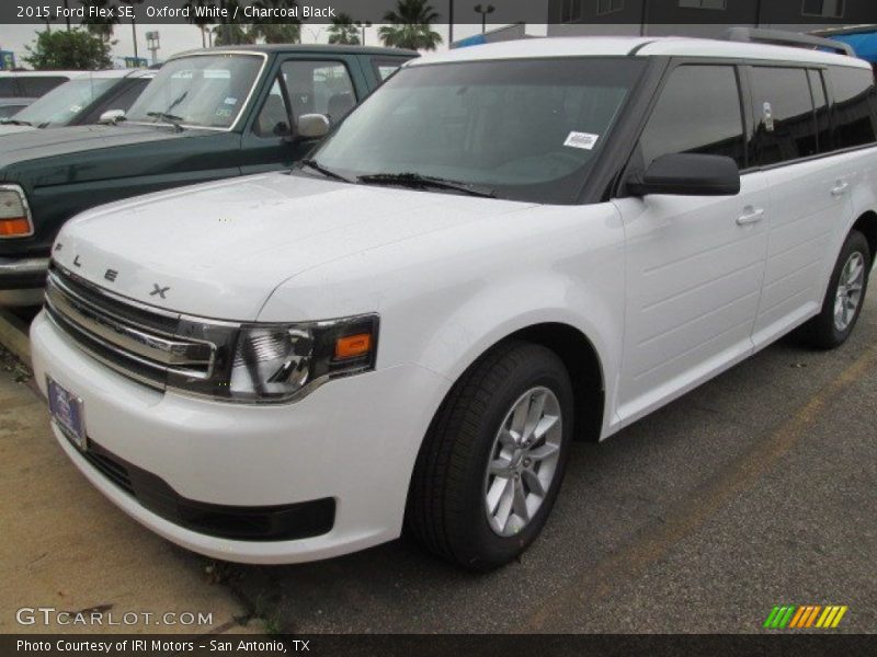 Oxford White / Charcoal Black 2015 Ford Flex SE
