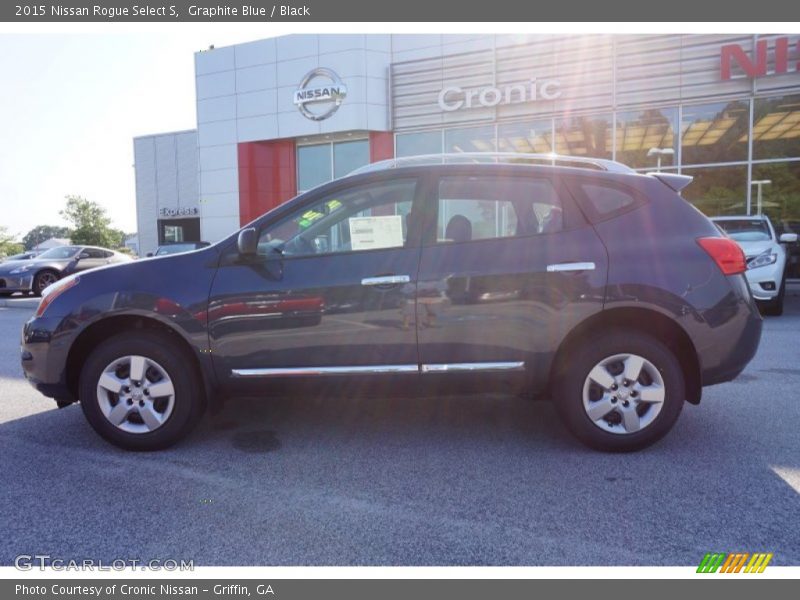 Graphite Blue / Black 2015 Nissan Rogue Select S