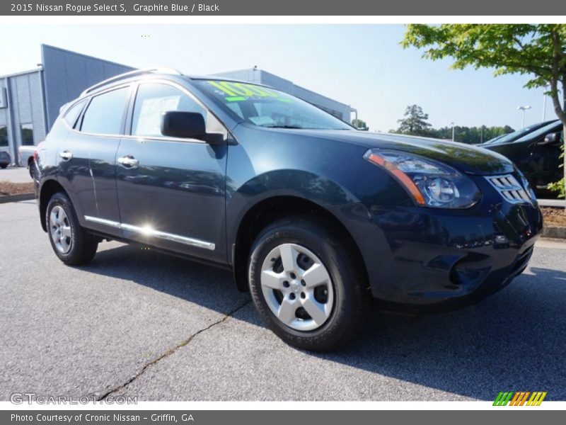 Graphite Blue / Black 2015 Nissan Rogue Select S