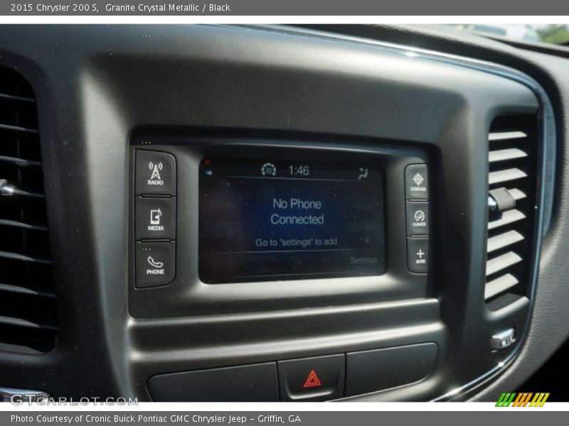 Granite Crystal Metallic / Black 2015 Chrysler 200 S