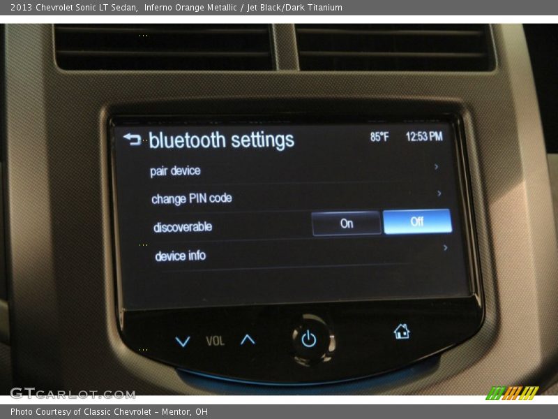 Inferno Orange Metallic / Jet Black/Dark Titanium 2013 Chevrolet Sonic LT Sedan