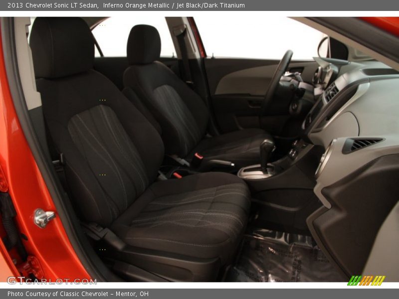 Inferno Orange Metallic / Jet Black/Dark Titanium 2013 Chevrolet Sonic LT Sedan