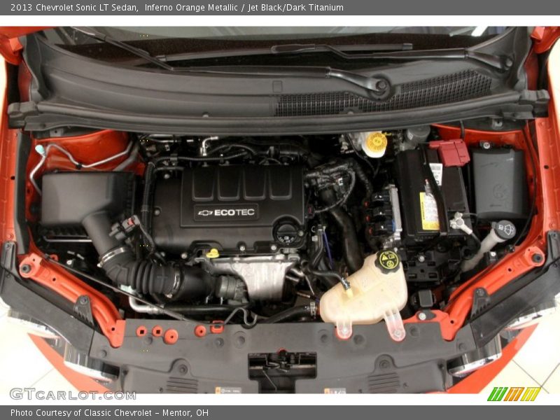 Inferno Orange Metallic / Jet Black/Dark Titanium 2013 Chevrolet Sonic LT Sedan