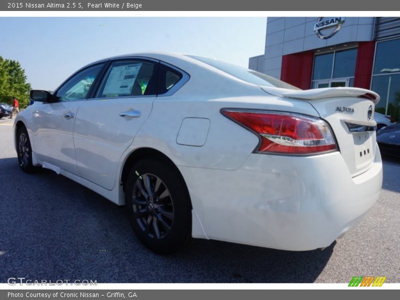 Pearl White / Beige 2015 Nissan Altima 2.5 S