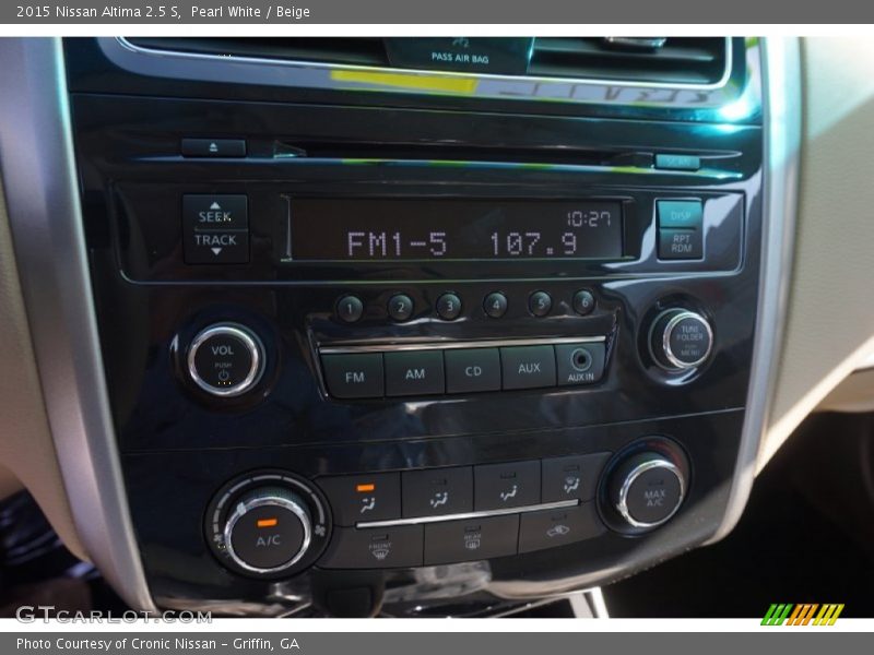 Pearl White / Beige 2015 Nissan Altima 2.5 S