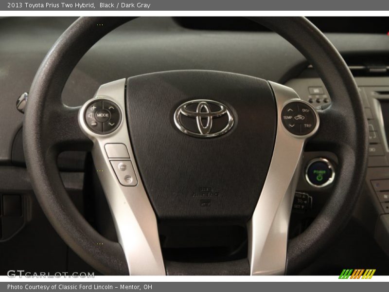 Black / Dark Gray 2013 Toyota Prius Two Hybrid