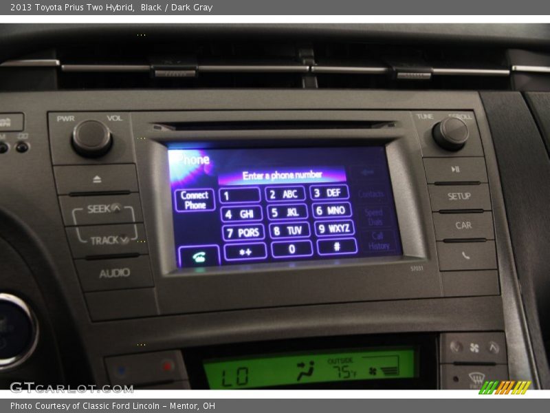 Black / Dark Gray 2013 Toyota Prius Two Hybrid
