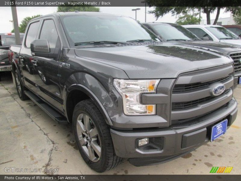 Magnetic Metallic / Black 2015 Ford F150 Lariat SuperCrew