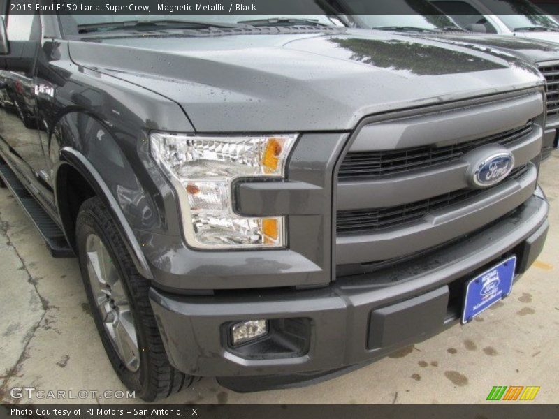 Magnetic Metallic / Black 2015 Ford F150 Lariat SuperCrew