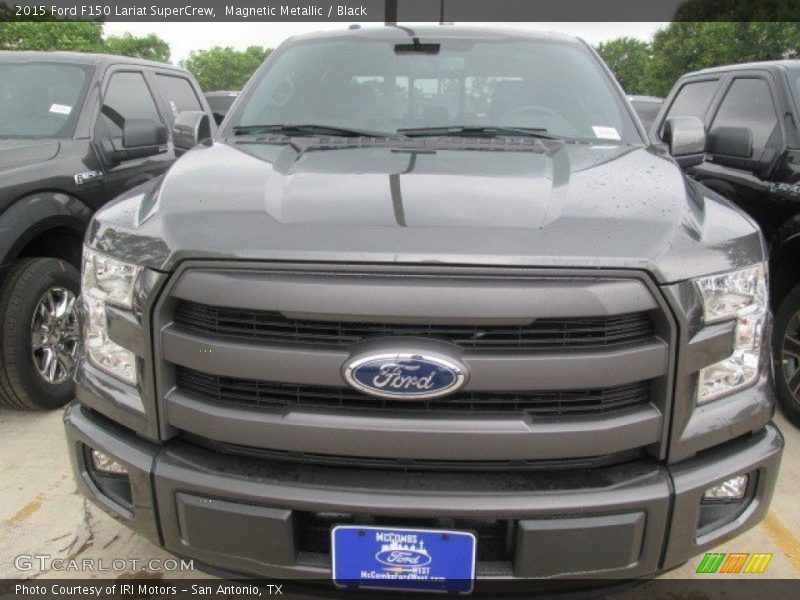 Magnetic Metallic / Black 2015 Ford F150 Lariat SuperCrew