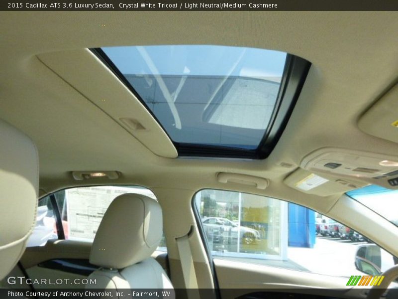 Crystal White Tricoat / Light Neutral/Medium Cashmere 2015 Cadillac ATS 3.6 Luxury Sedan