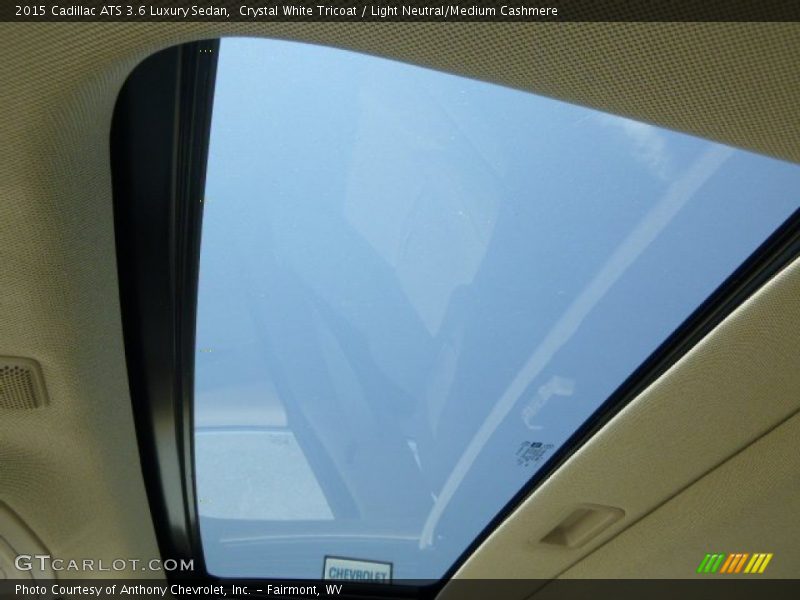 Crystal White Tricoat / Light Neutral/Medium Cashmere 2015 Cadillac ATS 3.6 Luxury Sedan