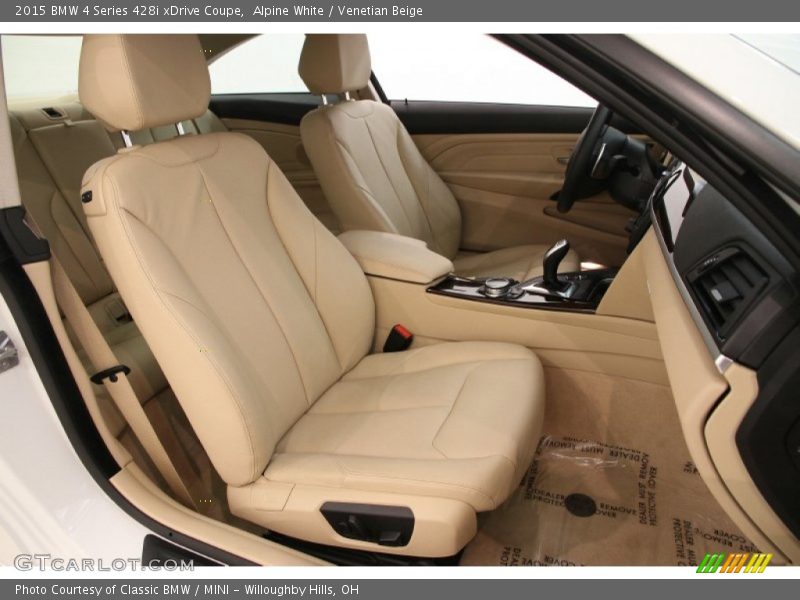 Alpine White / Venetian Beige 2015 BMW 4 Series 428i xDrive Coupe