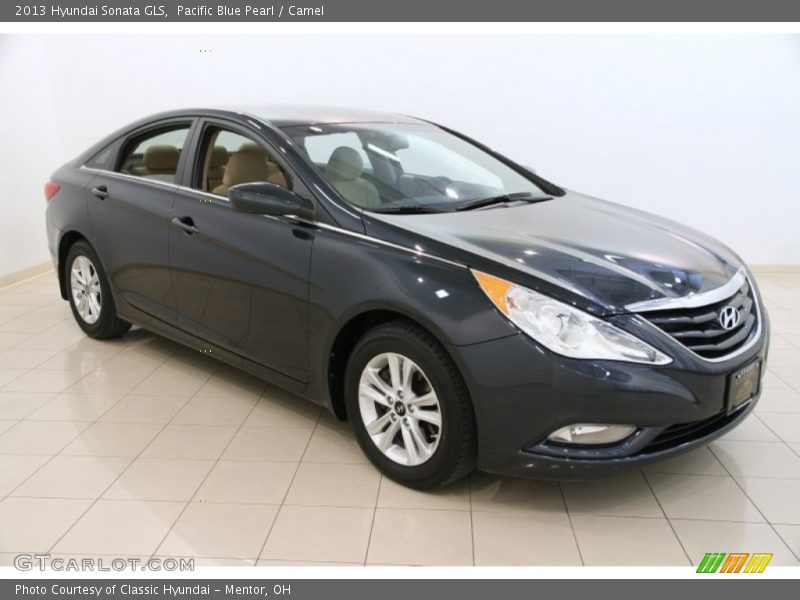 Pacific Blue Pearl / Camel 2013 Hyundai Sonata GLS