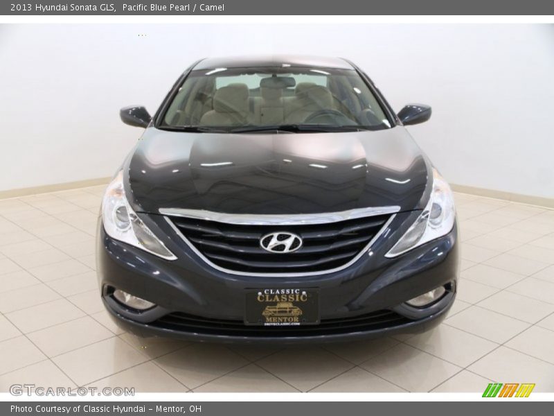 Pacific Blue Pearl / Camel 2013 Hyundai Sonata GLS