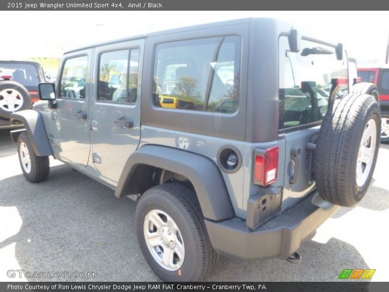 Anvil / Black 2015 Jeep Wrangler Unlimited Sport 4x4