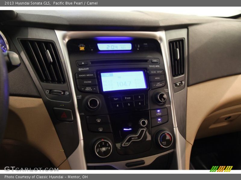 Pacific Blue Pearl / Camel 2013 Hyundai Sonata GLS