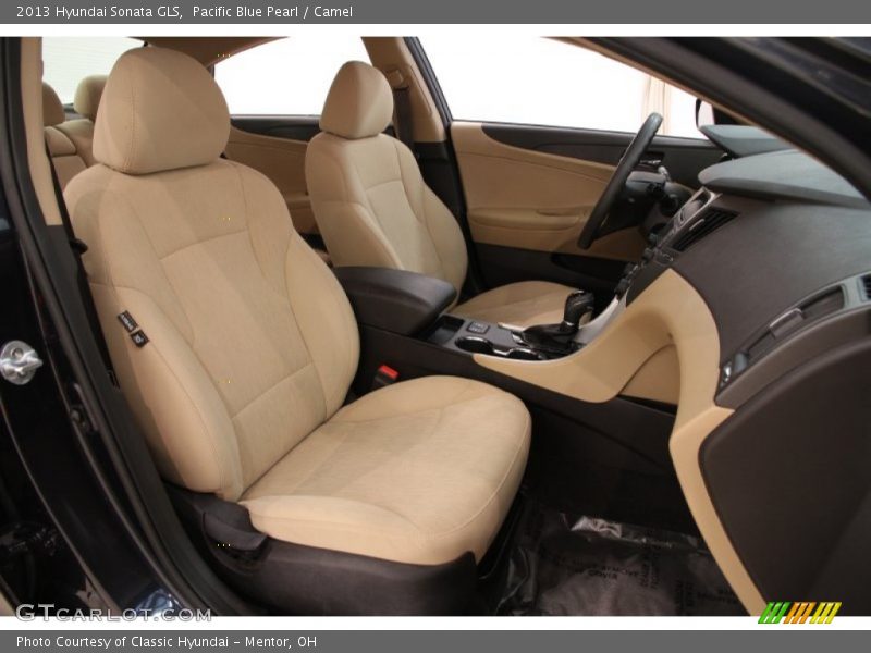 Pacific Blue Pearl / Camel 2013 Hyundai Sonata GLS