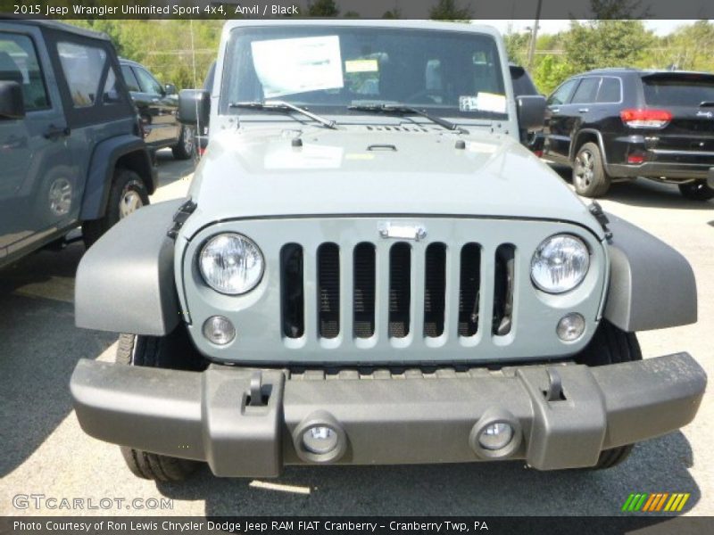 Anvil / Black 2015 Jeep Wrangler Unlimited Sport 4x4