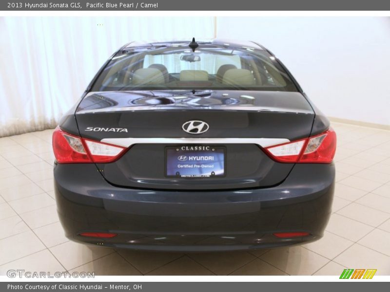 Pacific Blue Pearl / Camel 2013 Hyundai Sonata GLS