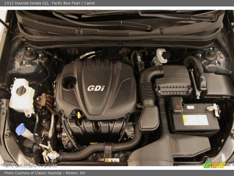 Pacific Blue Pearl / Camel 2013 Hyundai Sonata GLS