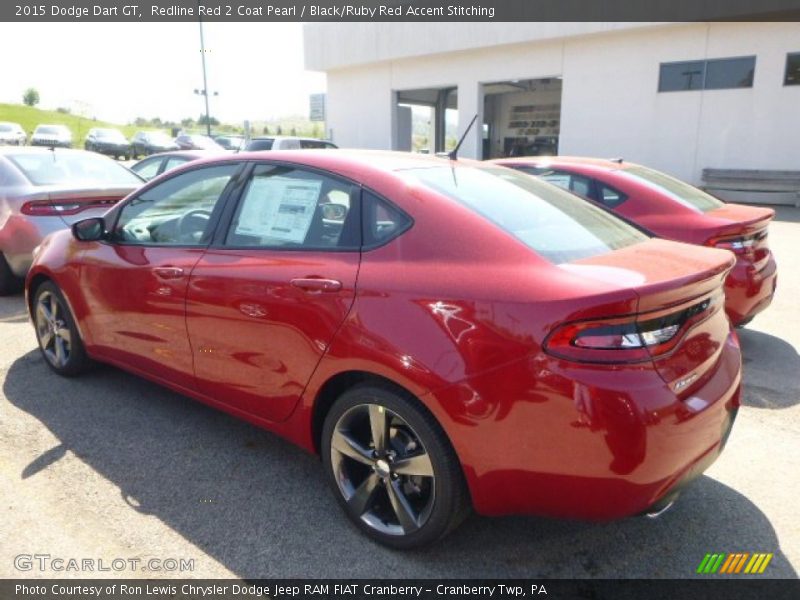 Redline Red 2 Coat Pearl / Black/Ruby Red Accent Stitching 2015 Dodge Dart GT