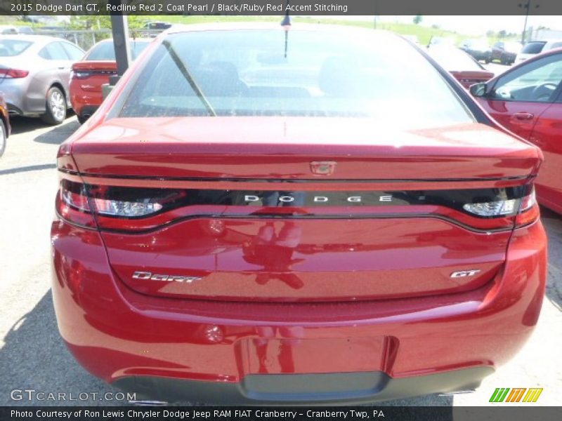Redline Red 2 Coat Pearl / Black/Ruby Red Accent Stitching 2015 Dodge Dart GT