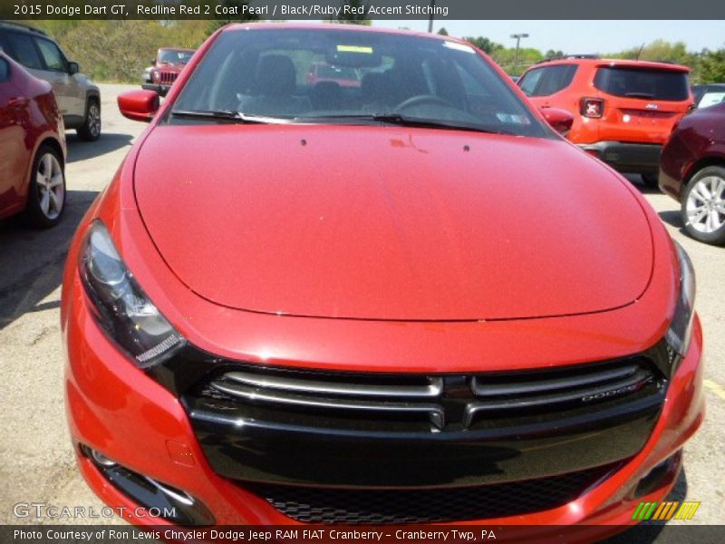 Redline Red 2 Coat Pearl / Black/Ruby Red Accent Stitching 2015 Dodge Dart GT