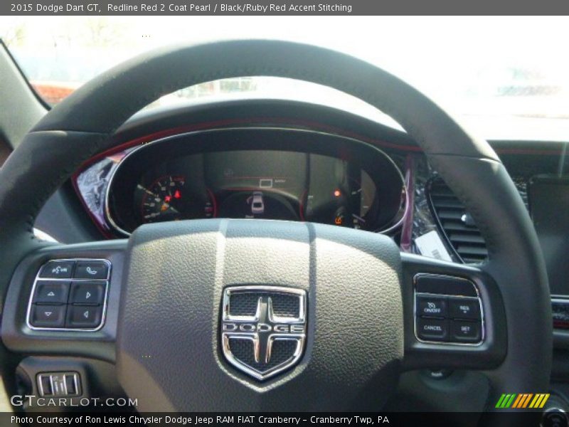 Redline Red 2 Coat Pearl / Black/Ruby Red Accent Stitching 2015 Dodge Dart GT