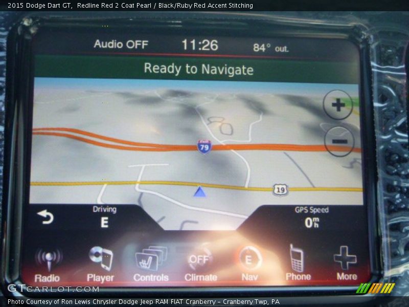 Redline Red 2 Coat Pearl / Black/Ruby Red Accent Stitching 2015 Dodge Dart GT