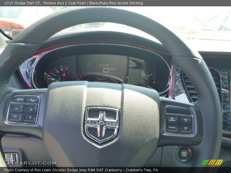 Redline Red 2 Coat Pearl / Black/Ruby Red Accent Stitching 2015 Dodge Dart GT