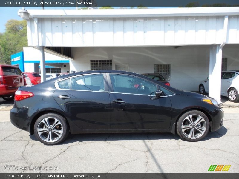 Aurora Black / Gray Two Tone 2015 Kia Forte EX