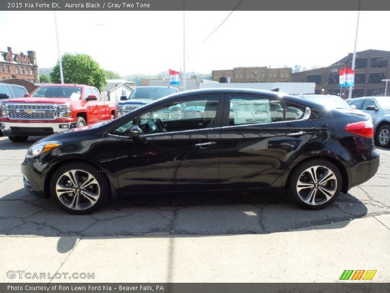 Aurora Black / Gray Two Tone 2015 Kia Forte EX