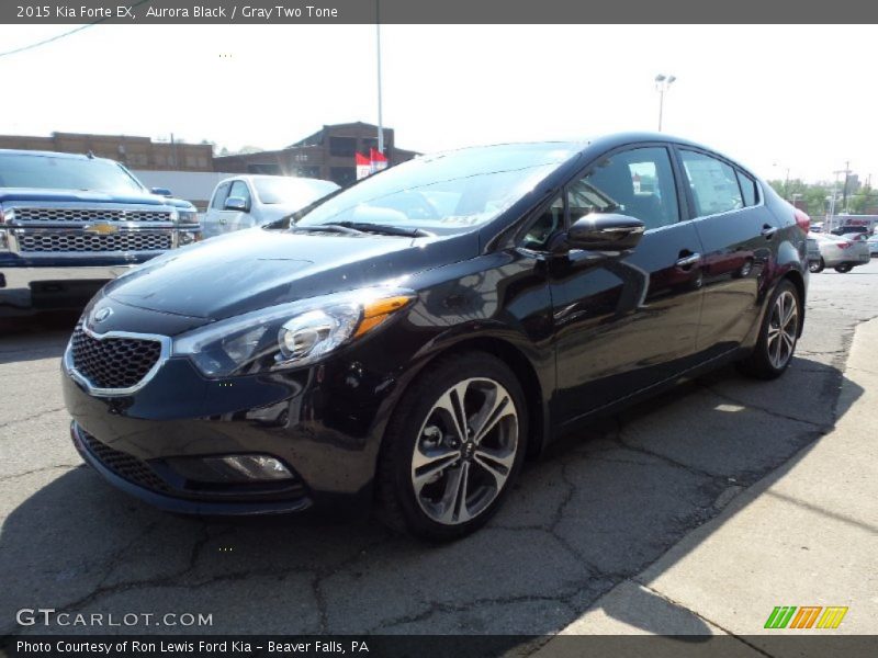 Aurora Black / Gray Two Tone 2015 Kia Forte EX